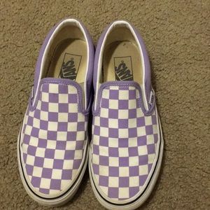 VANS purple & white checkered!